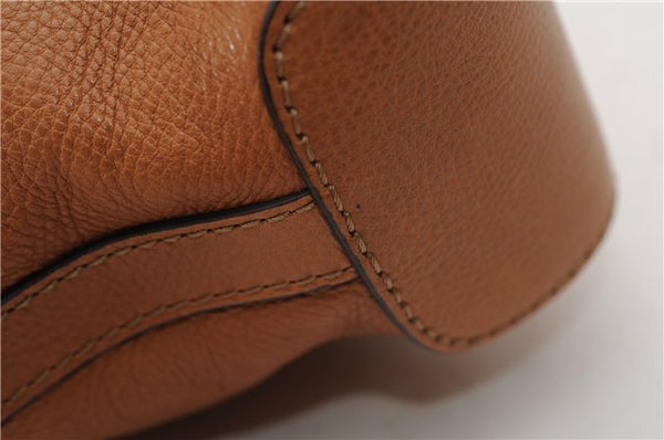 Authentic GUCCI Marrakech Vintage Shoulder Tote Bag Leather 257026 Brown 4920F