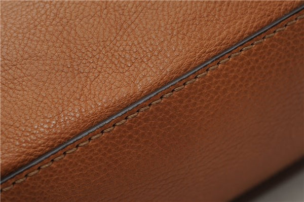 Authentic GUCCI Marrakech Vintage Shoulder Tote Bag Leather 257026 Brown 4920F