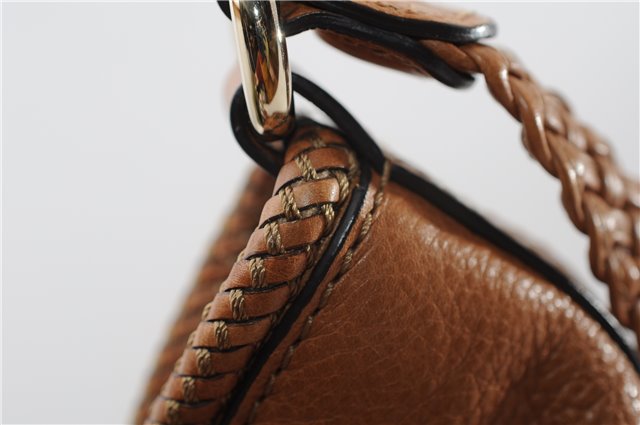 Authentic GUCCI Marrakech Vintage Shoulder Tote Bag Leather 257026 Brown 4920F