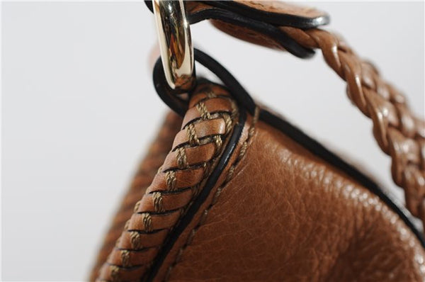 Authentic GUCCI Marrakech Vintage Shoulder Tote Bag Leather 257026 Brown 4920F