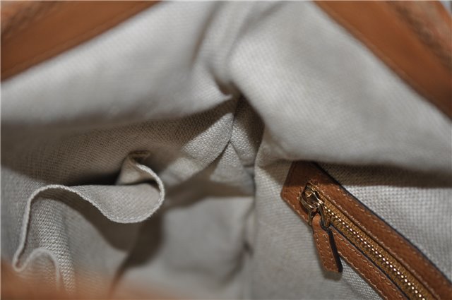 Authentic GUCCI Marrakech Vintage Shoulder Tote Bag Leather 257026 Brown 4920F