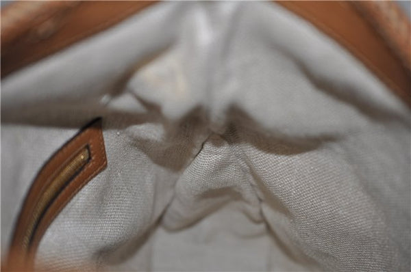 Authentic GUCCI Marrakech Vintage Shoulder Tote Bag Leather 257026 Brown 4920F