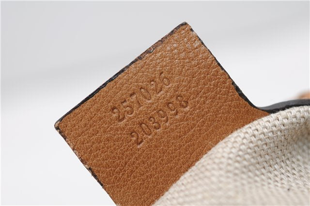 Authentic GUCCI Marrakech Vintage Shoulder Tote Bag Leather 257026 Brown 4920F