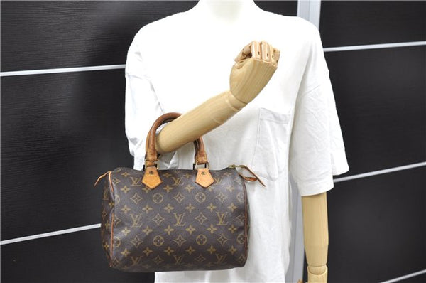 Authentic Louis Vuitton Monogram Speedy 25 Boston Hand Bag Purse M41528 LV 4922D