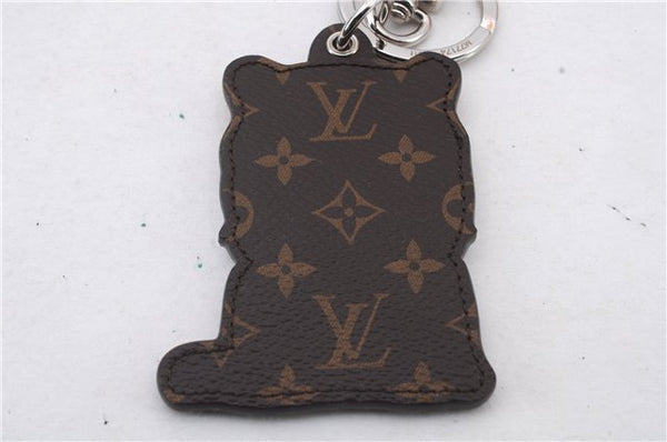 LOUIS VUITTON Monogram Porte Cles Tiger Charm Key Ring Orange M77174 Box 4923C