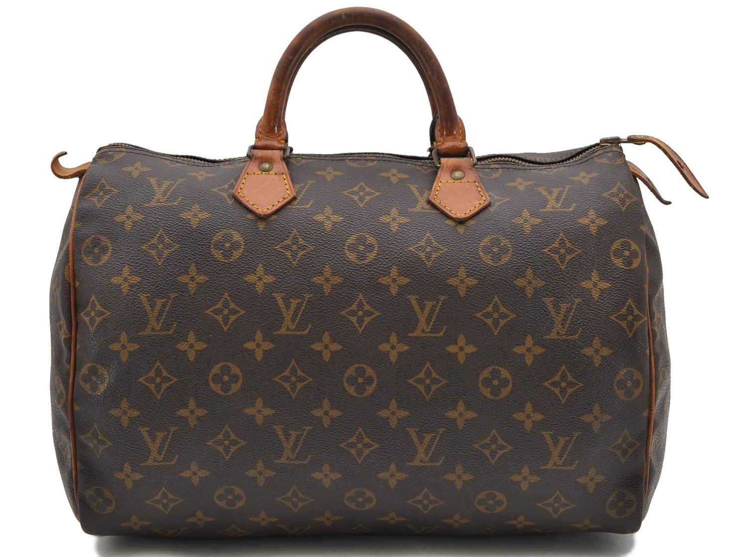 Authentic Louis Vuitton Monogram Speedy 35 Hand Boston Bag M41524 LV 4924D