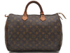 Authentic Louis Vuitton Monogram Speedy 35 Hand Boston Bag M41524 LV 4924D