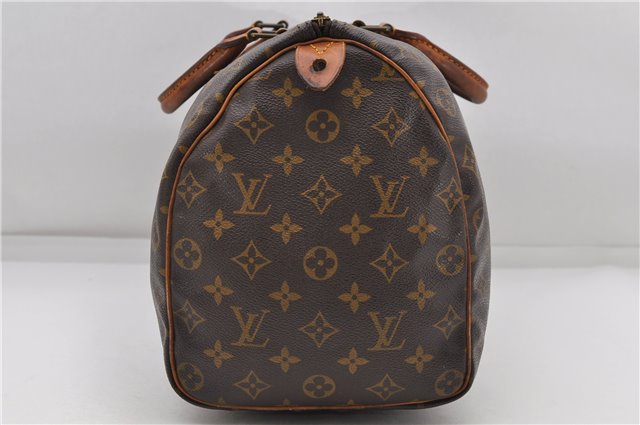 Authentic Louis Vuitton Monogram Speedy 35 Hand Boston Bag M41524 LV 4924D