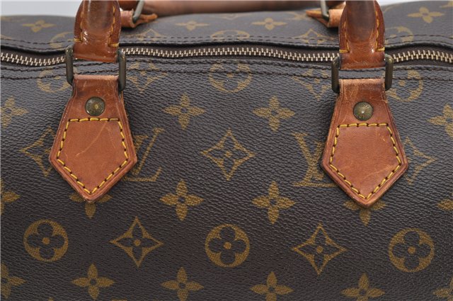 Authentic Louis Vuitton Monogram Speedy 35 Hand Boston Bag M41524 LV 4924D