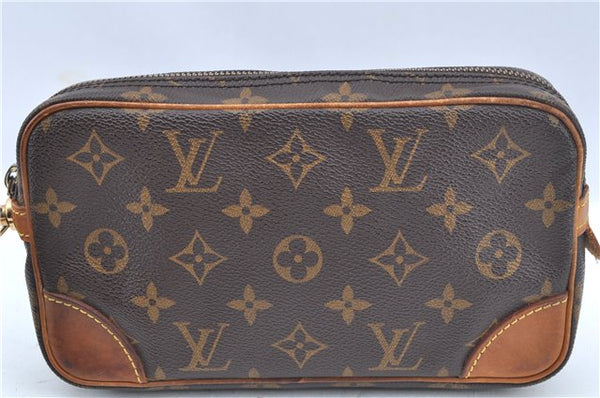 Authentic Louis Vuitton Monogram Marly Dragonne PM M51827 Clutch Hand Bag 4925F