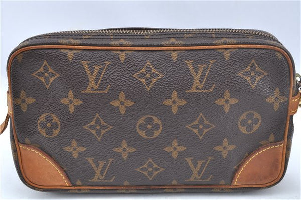 Authentic Louis Vuitton Monogram Marly Dragonne PM M51827 Clutch Hand Bag 4925F