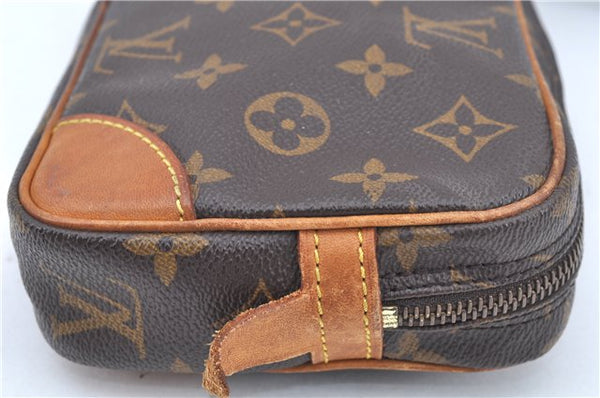 Authentic Louis Vuitton Monogram Marly Dragonne PM M51827 Clutch Hand Bag 4925F