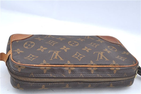 Authentic Louis Vuitton Monogram Marly Dragonne PM M51827 Clutch Hand Bag 4925F