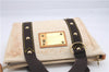 Authentic Louis Vuitton Antigua Cabas PM Hand Bag White Brown M40039 LV 4926D