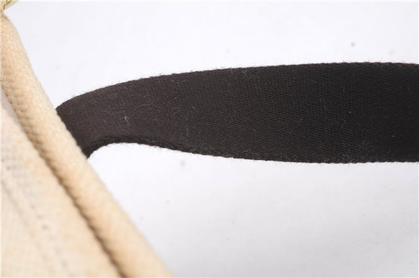 Authentic Louis Vuitton Antigua Cabas PM Hand Bag White Brown M40039 LV 4926D