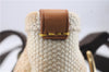 Authentic Louis Vuitton Antigua Cabas PM Hand Bag White Brown M40039 LV 4926D