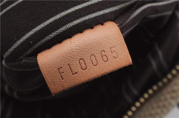 Authentic Louis Vuitton Antigua Cabas PM Hand Bag White Brown M40039 LV 4926D