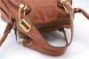 Authentic Chloe Paraty Small 2Way Shoulder Hand Bag Purse Leather Brown 4928E