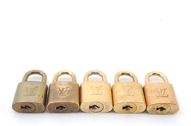 Authentic LOUIS VUITTON Padlock & Keys 10Set LV 4929C