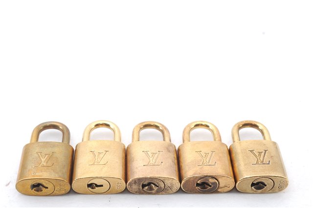 Authentic LOUIS VUITTON Padlock & Keys 10Set LV 4929C