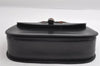 Authentic GUCCI Vintage Bamboo Hand Bag Purse Leather Black 4929I