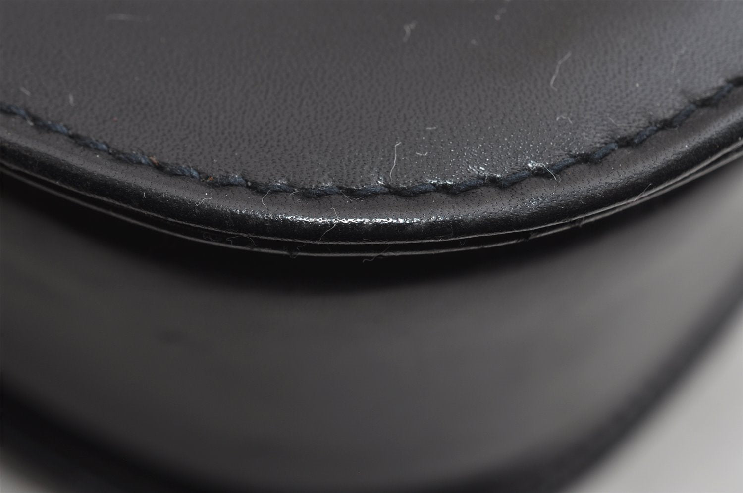 Authentic GUCCI Vintage Bamboo Hand Bag Purse Leather Black 4929I