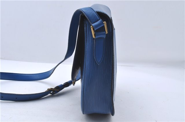 Auth Louis Vuitton Epi Saint Cloud GM Shoulder Cross Body Bag M52195 Blue 4930D