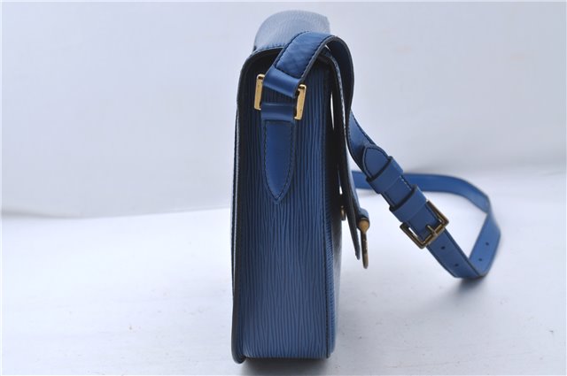 Auth Louis Vuitton Epi Saint Cloud GM Shoulder Cross Body Bag M52195 Blue 4930D