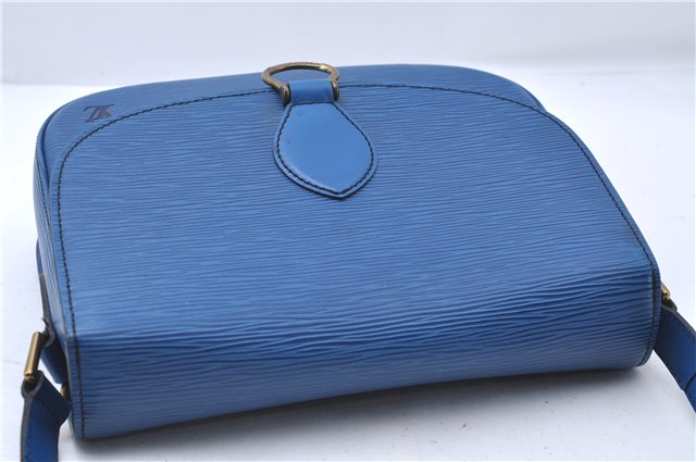 Auth Louis Vuitton Epi Saint Cloud GM Shoulder Cross Body Bag M52195 Blue 4930D