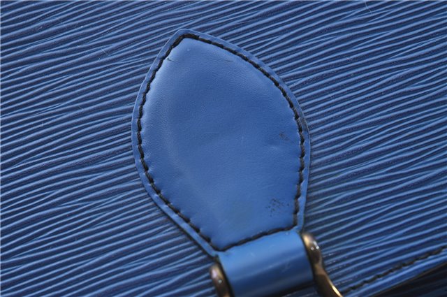 Auth Louis Vuitton Epi Saint Cloud GM Shoulder Cross Body Bag M52195 Blue 4930D