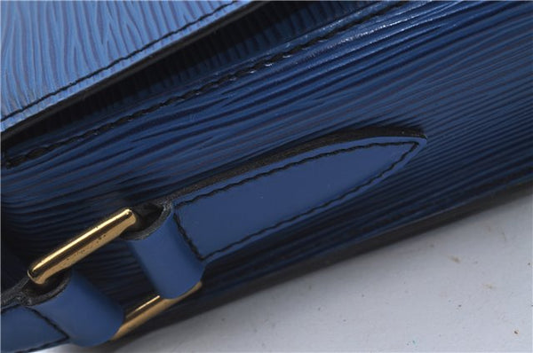 Auth Louis Vuitton Epi Saint Cloud GM Shoulder Cross Body Bag M52195 Blue 4930D