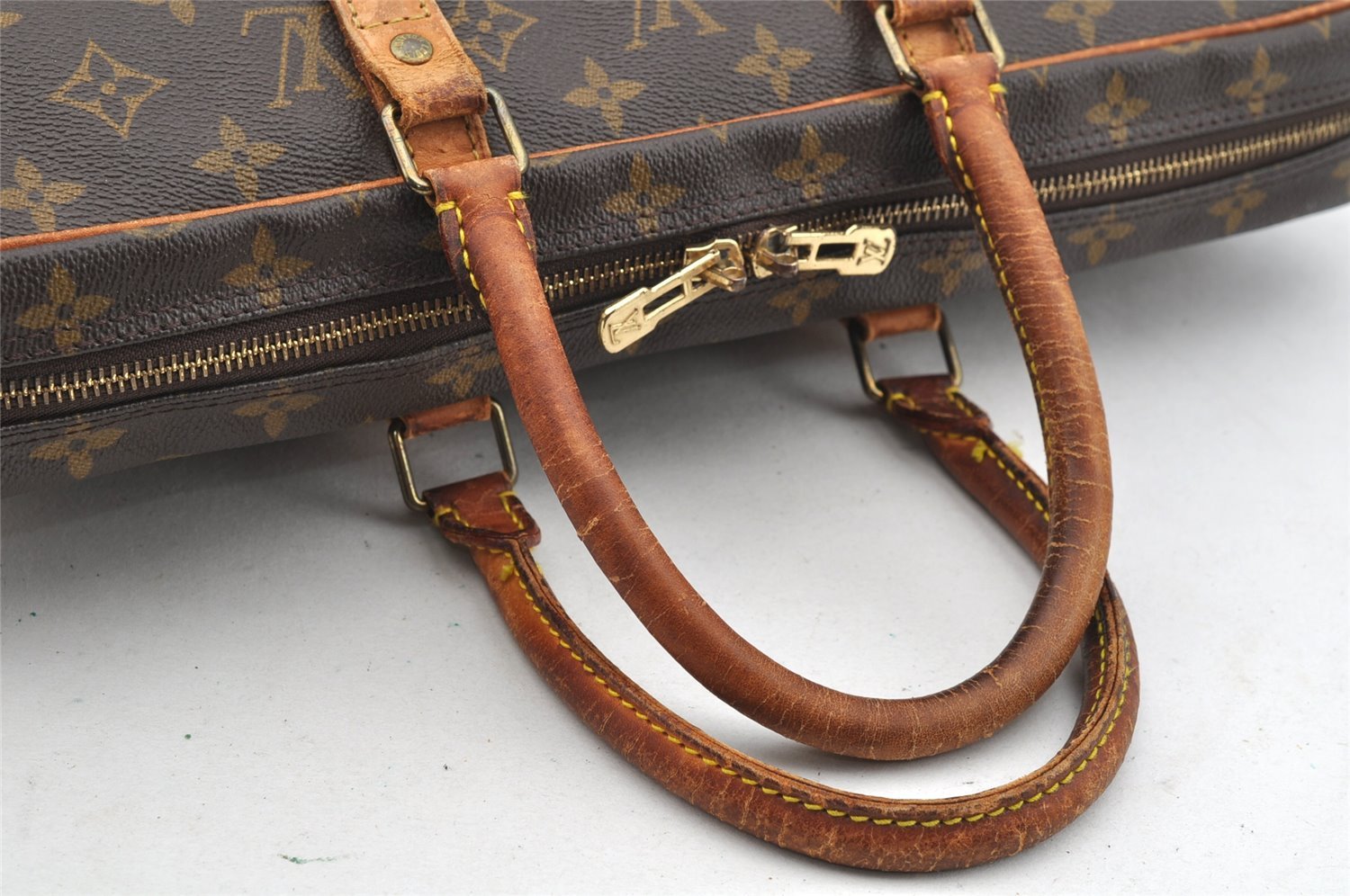 Authentic Louis Vuitton Monogram Porte Documents Voyage M53361 Briefcase 4936I