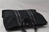 Authentic HERMES Fourre Tout MM Hand Tote Bag Purse Canvas Black 4938E