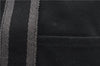 Authentic HERMES Fourre Tout MM Hand Tote Bag Purse Canvas Black 4938E