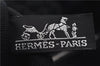 Authentic HERMES Fourre Tout MM Hand Tote Bag Purse Canvas Black 4938E