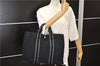 Authentic HERMES Fourre Tout MM Hand Tote Bag Purse Canvas Black 4938E