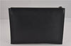 Authentic SAINT LAURENT Star Motif Clutch Hand Bag Leather 397295 Black 4938F