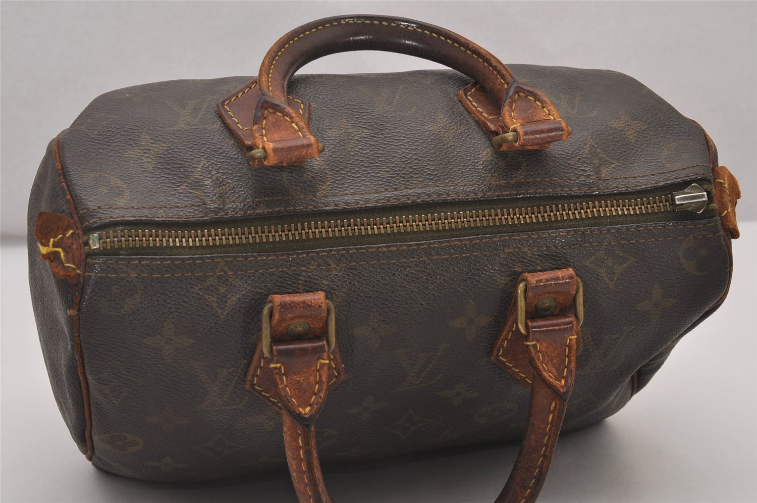 Authentic Louis Vuitton Monogram Speedy 25 Boston Hand Bag M41528 Junk 4938I