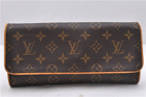 Authentic Louis Vuitton Monogram Pochette Twin GM Shoulder Bag M51852 LV 4941D