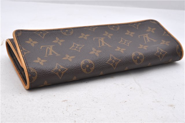 Authentic Louis Vuitton Monogram Pochette Twin GM Shoulder Bag M51852 LV 4941D