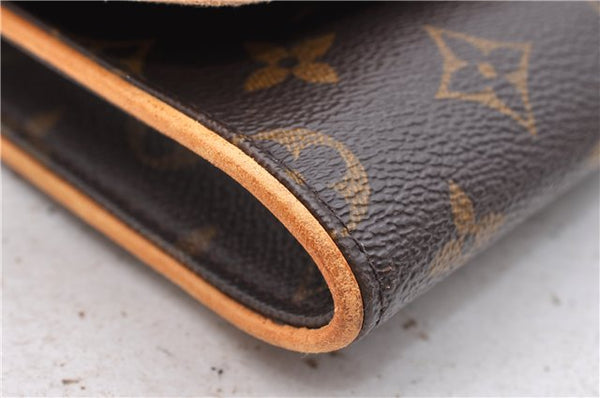 Authentic Louis Vuitton Monogram Pochette Twin GM Shoulder Bag M51852 LV 4941D