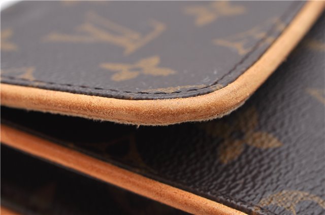 Authentic Louis Vuitton Monogram Pochette Twin GM Shoulder Bag M51852 LV 4941D