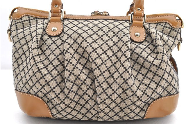 Authentic GUCCI Diamante Sukey 2Way Tote Bag Canvas Leather 247902 Brown 4941F