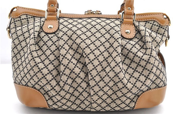 Authentic GUCCI Diamante Sukey 2Way Tote Bag Canvas Leather 247902 Brown 4941F
