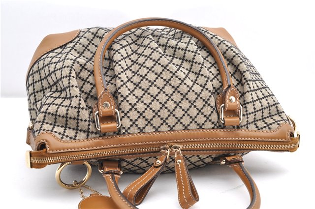 Authentic GUCCI Diamante Sukey 2Way Tote Bag Canvas Leather 247902 Brown 4941F