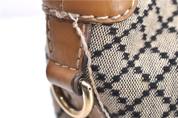 Authentic GUCCI Diamante Sukey 2Way Tote Bag Canvas Leather 247902 Brown 4941F