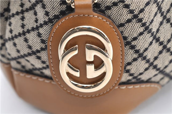 Authentic GUCCI Diamante Sukey 2Way Tote Bag Canvas Leather 247902 Brown 4941F