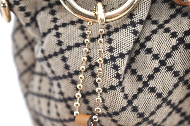 Authentic GUCCI Diamante Sukey 2Way Tote Bag Canvas Leather 247902 Brown 4941F