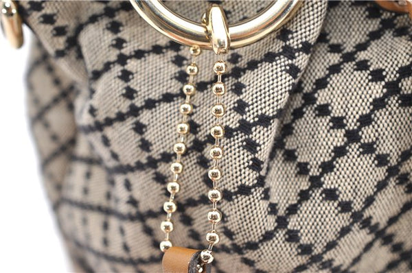 Authentic GUCCI Diamante Sukey 2Way Tote Bag Canvas Leather 247902 Brown 4941F