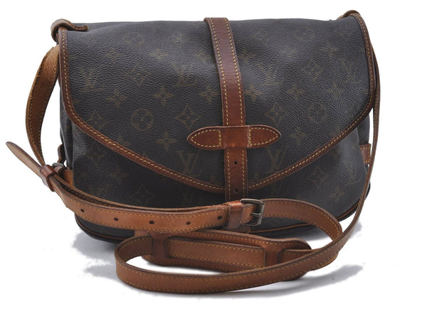 Auth Louis Vuitton Monogram Saumur 30 Shoulder Cross Body Bag M42256 LV 4943D